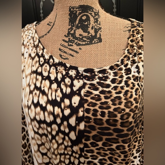 ✔️ NWT Ruby Rd Leopard Top Size Large - Picture 4 of 8